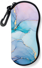 Sunglasses Soft Case with Carabiner Ultra Light Neoprene Zipper Glasses Case