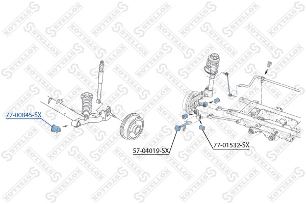 Stellox Lager Querlenker Hinten Links Rechts FüR Dacia Sandero II Duster KS-image