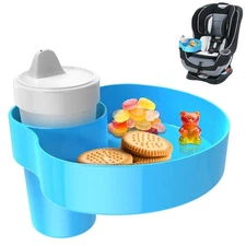 Child Car Seat Cup Holder Snack Tray, Light Blue