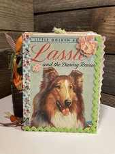 Handmade Junk Journal Vintage Style Child  s Scrapbook Full Of Extra  s Lassie