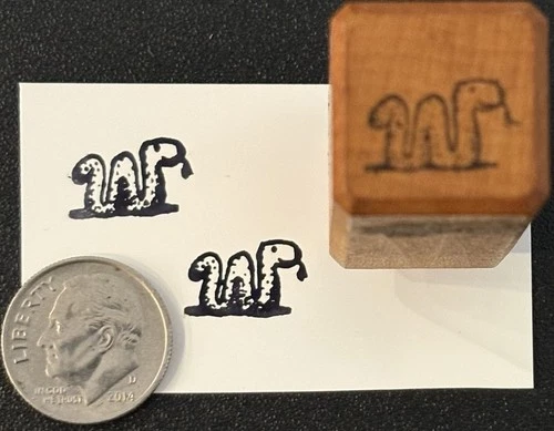 Vintage All Night Media Teeny Tiny Snake Rubber Stamp