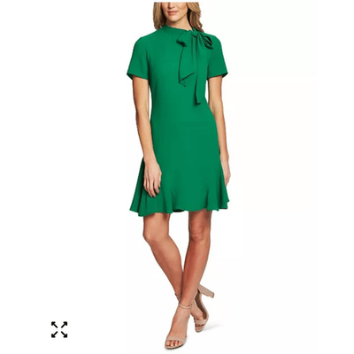 cece fit and flare dress CeCe Women Collared Short Fit & Flare Dress W/Waist Tabs Rich Black 10 at Amazon Women's Clothing store