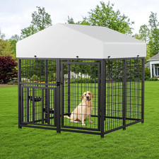 Large Dog Kennel Outdoor Pet Pens Dogs Run Enclosure Animal Hutch Metal Coop Fen