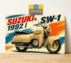 Suzuki SW-1 1992 Metal Tin Sign Vintage Retro Motorcycle Garage Poster 20x30cm