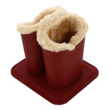 Double Eyeglasses Holder Plush Lined Glasses Stand Case For Office