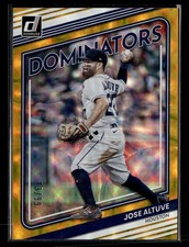 2022 Donruss Jose Altuve Dominators Gold /99 #D-7 Houston Astros UX2289