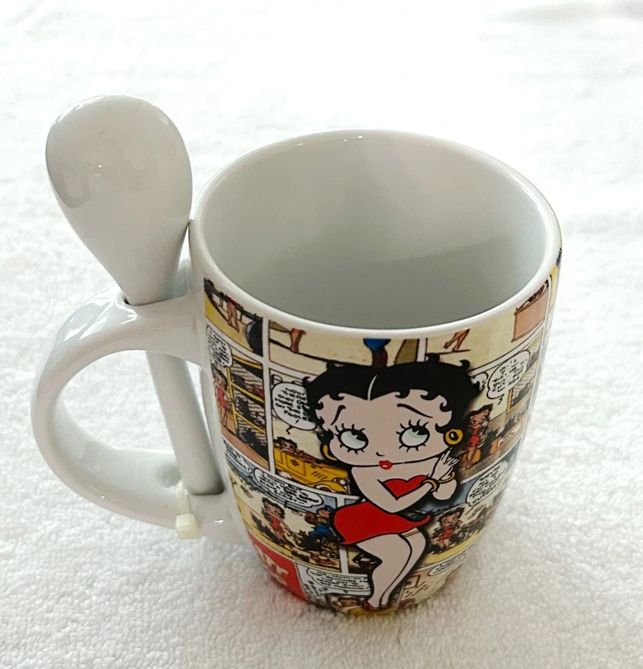 Taza de café con cuchara Betty Boop Universal Studios RARA nueva y sin usar Foto 2 de 4