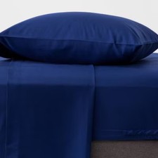Twin/Twin XL Microfiber Sheet Set Sudden Sapphire: Polyester, Peached, 3pc