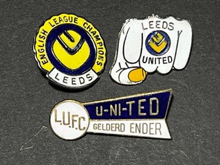 Lot 3 Vintage Leeds United Football Club Badges League Champions Gelderd Ender