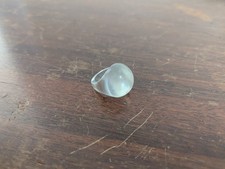 Vintage Lucite Clear Ball Ring 1970s Good Condition With Some Wear