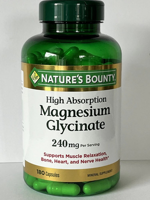#ad Nature#x27;s Bounty High Absorption Magnesium Glycinate 240 mg 180 Capsules $16.99
