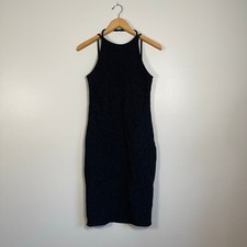 Zara • Glitter Midi Open Back Dress Women's Small S