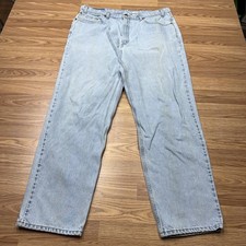 Levis 550 Jeans Mens 40x32 Light Wash Blue Relaxed Fit Tapered Leg Denim Pants