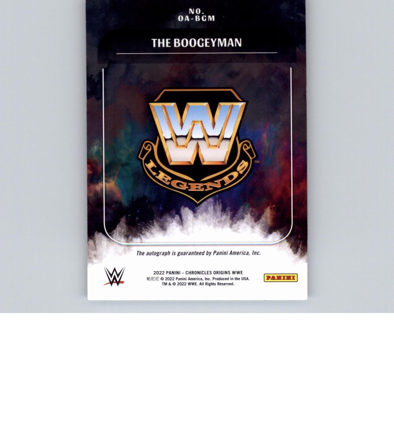 2022 Panini Chronicles WWE #OA-BGM The Boogeyman Origins Autographs view 2