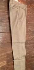 Dickies Twill Workwear Pants Beige 40x30 Straight Flat Front Regular Fit