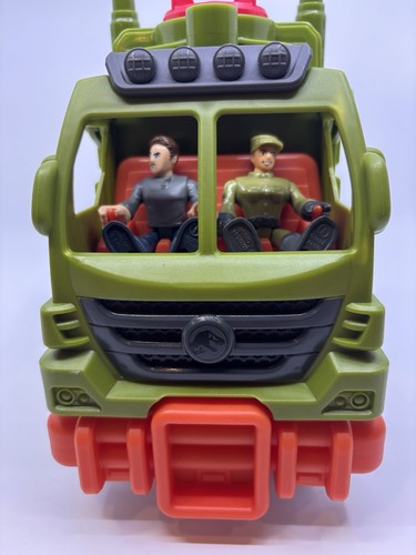 Jurassic Park World Dinosaur Hauler Truck w/ Cage, Net, Dinosaur & 2 Figures - Picture 13 of 13