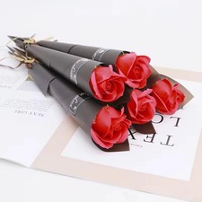 Valentine Rose Flower Artificial Fake Flower Romantic Present Red Roses