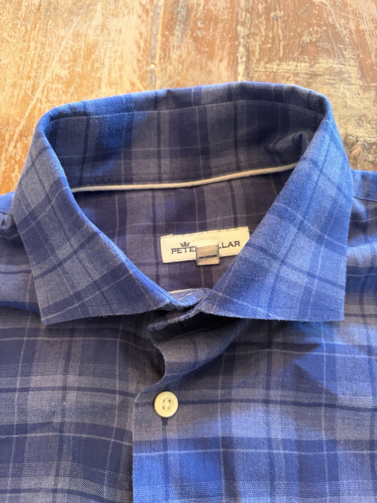 Men’s Peter Millar Blue Button Down Medium - image 8