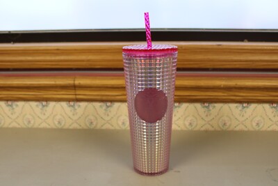 NEW! Starbucks 2023 Pink Bubblegum Studded 24 oz Tumbler W/Straw FREE  SHIPPING! | eBay