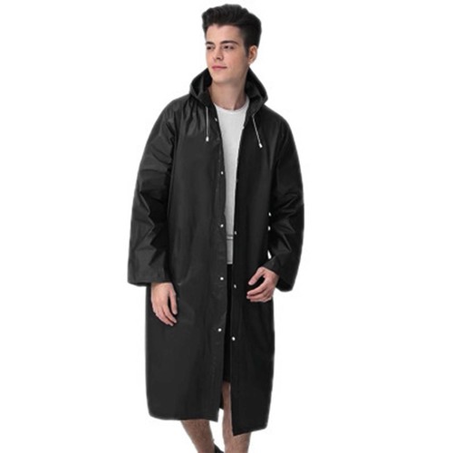 Waterproof Rain Coat Long Poncho Women Men Outdoor Raincoat With Hood Eva Cloth - Picture 4 of 11