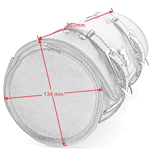 Universal Motorcycle Saddle Bag Leather Side Tool Tail Bag PU Luggage For Harley - Bild 6 von 12