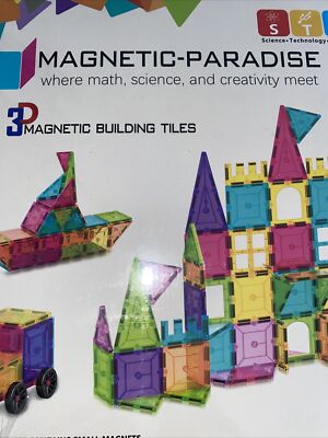 Magnetic-Paradise 3D Magnetic Building Tiles, 75 Pieces | eBay