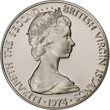 #1307910 British Virgin Islands, Elizabeth II, 10 Cents, 1974, Franklin Mint,