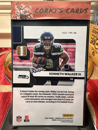 2022 Panini Donruss Optic Kenneth Walker III TR-18 The Rookies RC Rookie - Picture 2 of 2