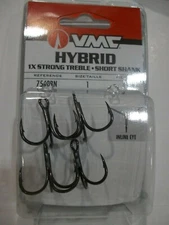 VMC Hybrid 1x strong treble hooks Short Shank choose your size NIP