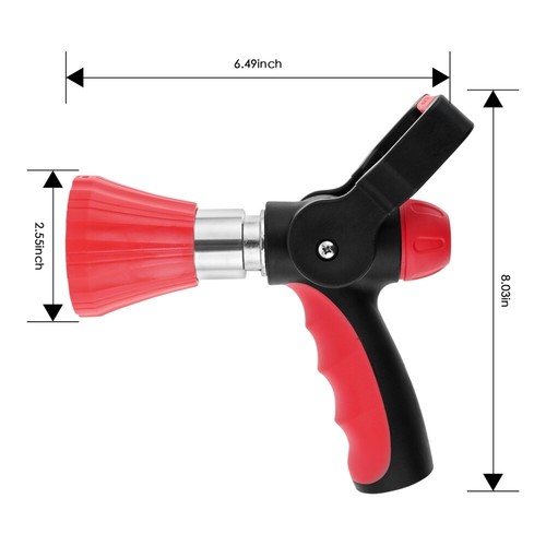 New High Pressure Duty Zinc Adjustable Spray Garden Lawn Hose Firemans Nozzle - Picture 11 of 11