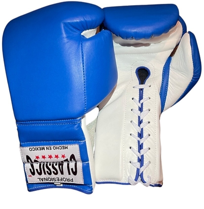 NEW Classics Standard Training Boxing Gloves 14oz Lace Up Blue Zepol