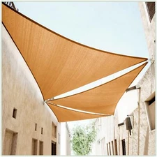 ColourTree Sand  Custom Size Triangle Sun Shade Sail Canopy Fabric Outdoor Patio