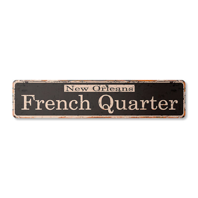 FRENCH QUARTER Vintage Street Sign Metal Plastic nola cajun creole