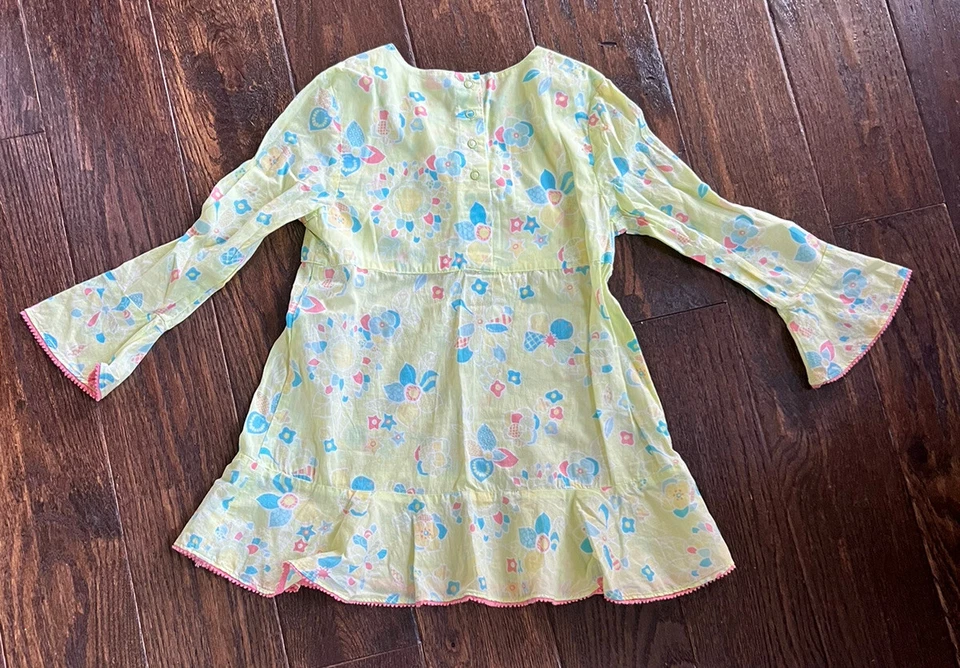 Vestido floral ligero de algodón para niñas talla 6 Janie & Jack para nadar playa piscina Foto 3 de 4