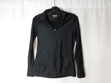 Layer 8 Black Long Sleeve Shirt with 3/4 Zipper Quick Dry Medium