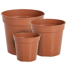 Terracotta Round Plant Pots 100% Recycled Material For Growing Garden Plants