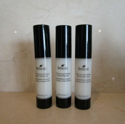 BOSCIA WHITE CHARCOAL MATTIFYING MAKEUP SETTING SPRAY 1 OZ EACH (LOT OF 3)