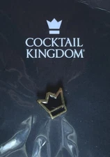 Cocktail Kingdom Logo Icon Symbol Crown Black And Gold Enamel Pin