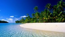 Landscape nature beach sea tropical palm Custom Gaming Mat Desk
