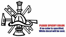 Fireman Maltese Cross 3 Graphic Die Cut decal sticker Car Truck Boat Window 6"