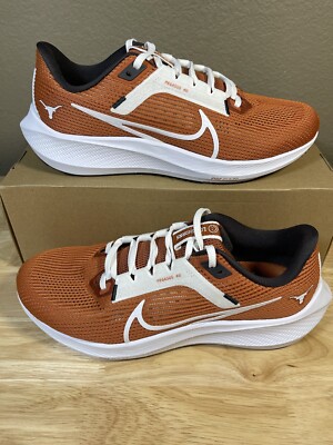 Nike Air Zoom Pegasus 40 Texas Longhorns Orange White Shoes Men Size 8 Women 9.5