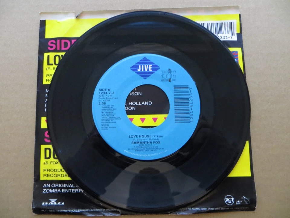 Samantha Fox – Love House (7" Edit) - 1988 - Jive 1233-7-J 7" Single VG+/VG Foto 3 de 4