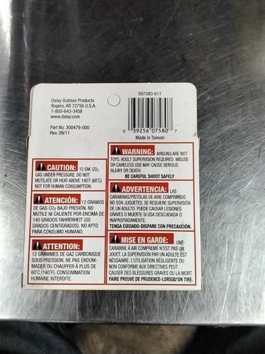 BRAND NEW DAISY POWERLINE PREMIUM CO2 5 COUNT SOLD AS A LOT OF 7 FREE SHIPPING - Picture 13 of 15