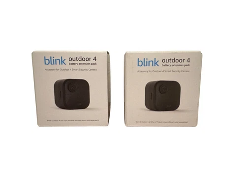 Blink Outdoor 4 Battery Extension Pack for Smart Security Camera, Black (2 Pack)