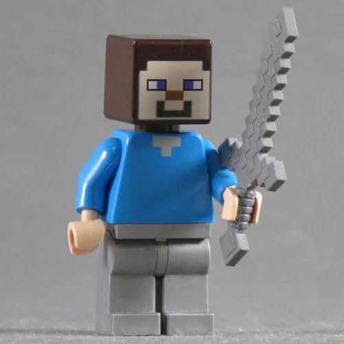 LEGO® MINECRAFT™ Figur Steve - Flat Silver Legs Minifigur MIN048 mit Schwert