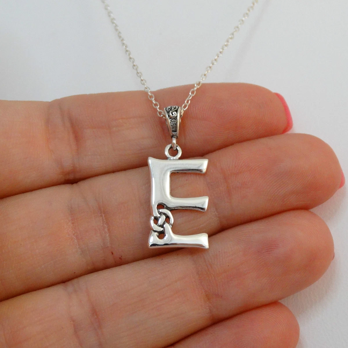 14K Yellow Letter E Necklace 17.5 inch | Christopher's Fine Jewelry