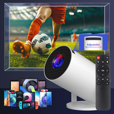 Mini 4K 1080P Projector 10000 Lumen LED WiFi Bluetooth UHD Portable Home Theater