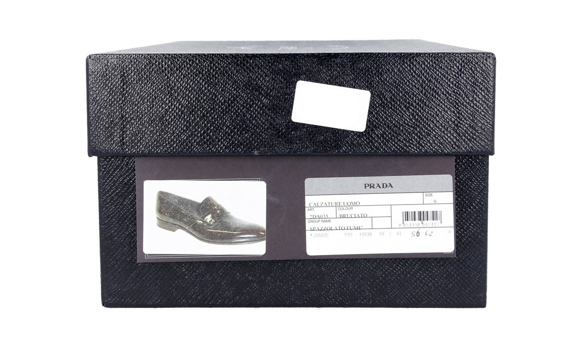 AUTH LUXURY PRADA BUSINESS SHOES 2DA035 BROWN LEATHER NEW US  display picture 3