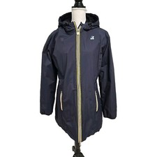 K-way Denise Ripstop Marmo Full Zip Fleece Lined Jacket Navy Blue Women’s Sz 5/l
