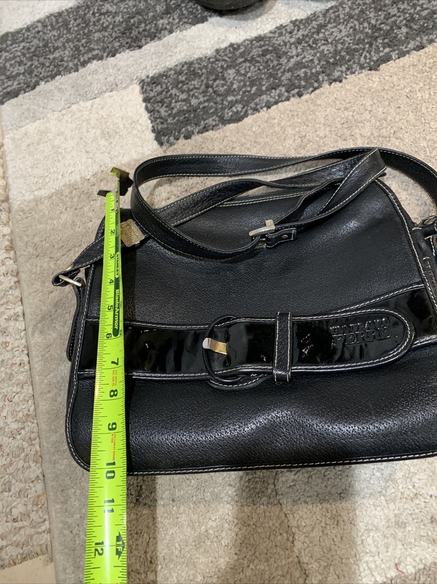 Rare Vintage GIANFRANCO FERRE No 38421 Black Leather Crossbody
